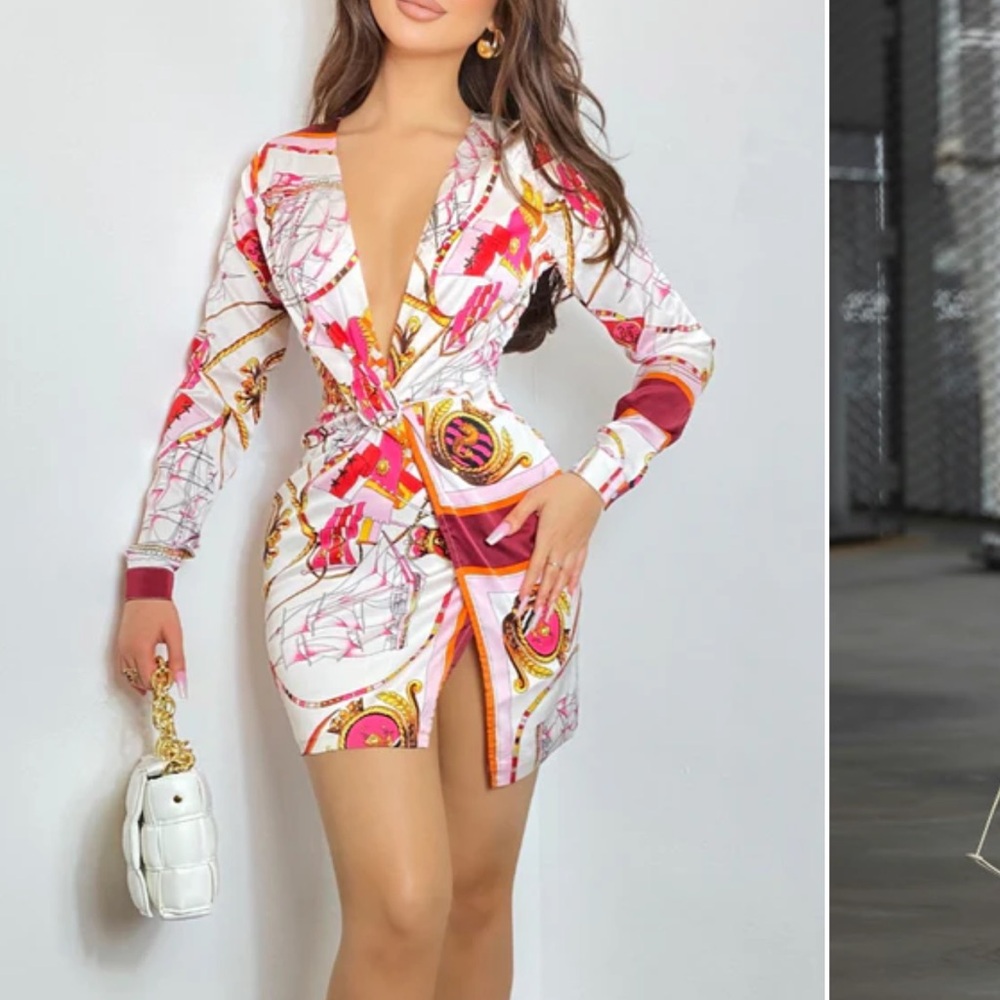 Fashion Nova Multicolor Midi Dress